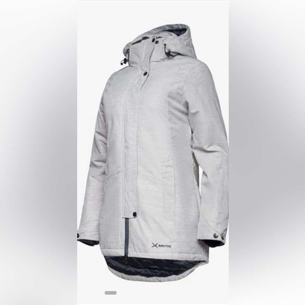 Arctix Gray Ski Jacket Weather-Resistant Hooded